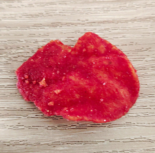 Red sugar coated gummy - red, sugar-coated