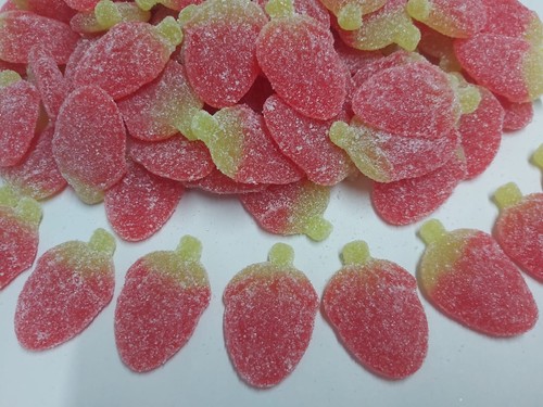 Sugared strawberry sweets - strawberry,