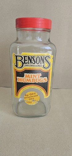 Bensons mint humbugs glass - mint,
