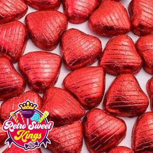Red foiled hearts milk - red,