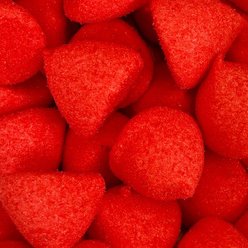 Red paint ball marshmallows - red,