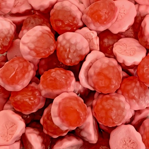 Red jelly filled strawberries - red,
