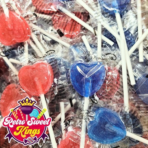 Heart lollipops red blue love - lollipops,