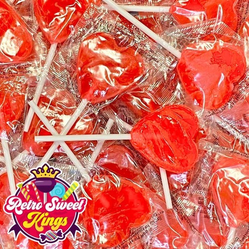 Heart lollipops cherry - lollipops, red
