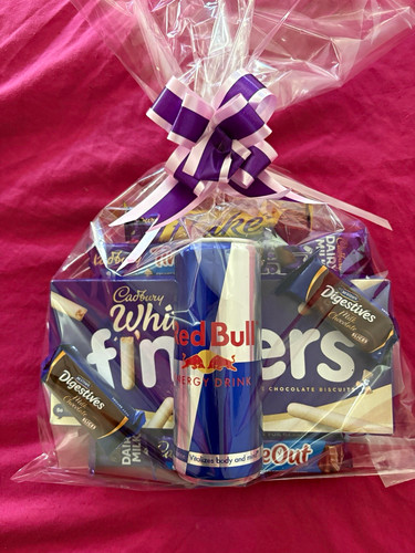 Cadbury gift bag hamper white - hamper,