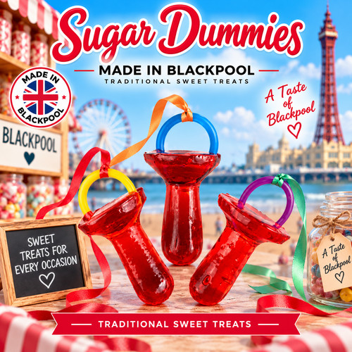 Red sugar dummies handmade - sugar,