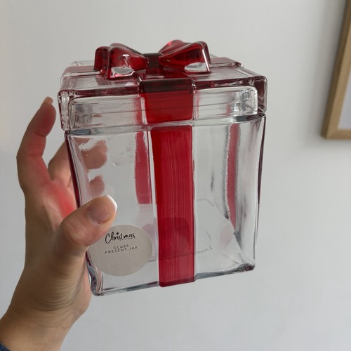 Red bow glass christmas - bow,