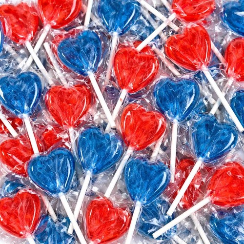 Red blue heart shaped - blue,